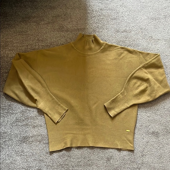 Scotch & Soda Cowl Neck Cotton Chartreuse Sweater Size S - Picture 1 of 10